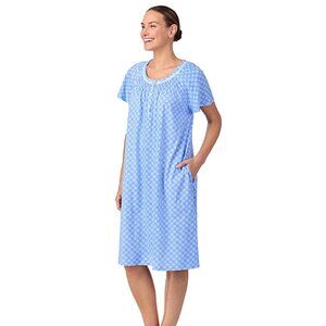 New: 5X (30W-32W) Women's Geometric Nightgown w/ Pockets